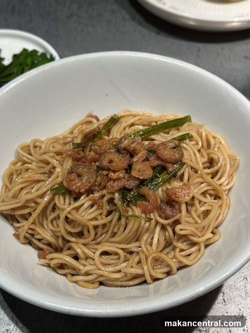 Noodles with Shrimp and Greens