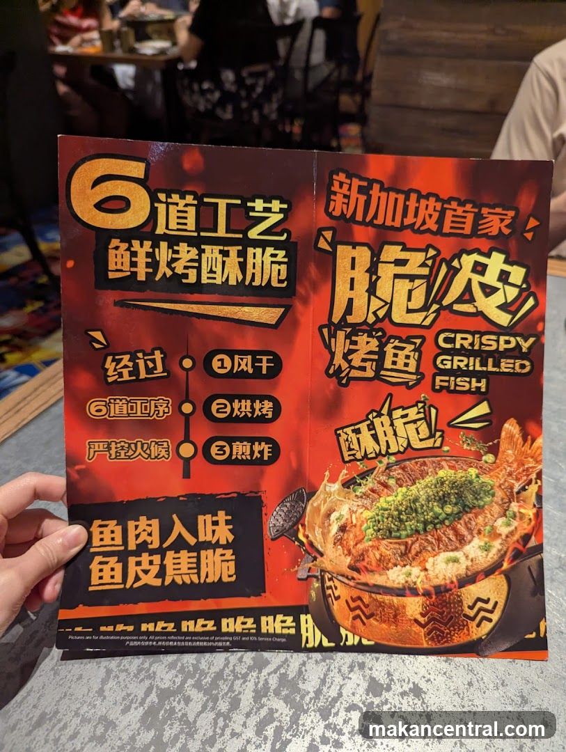 Promotional Poster Held in Restaurant Interior