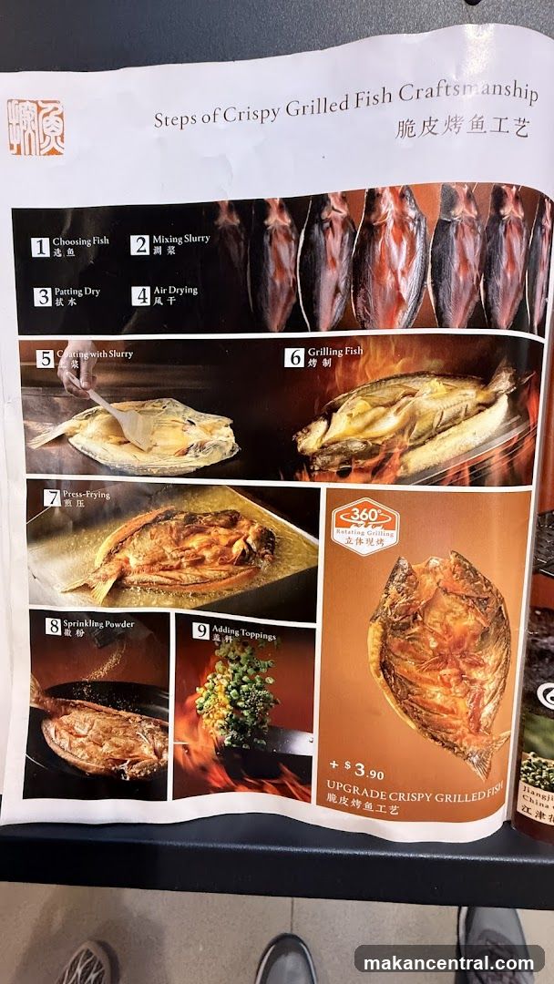 Crispy Grilled Fish Craftsmanship Menu Section