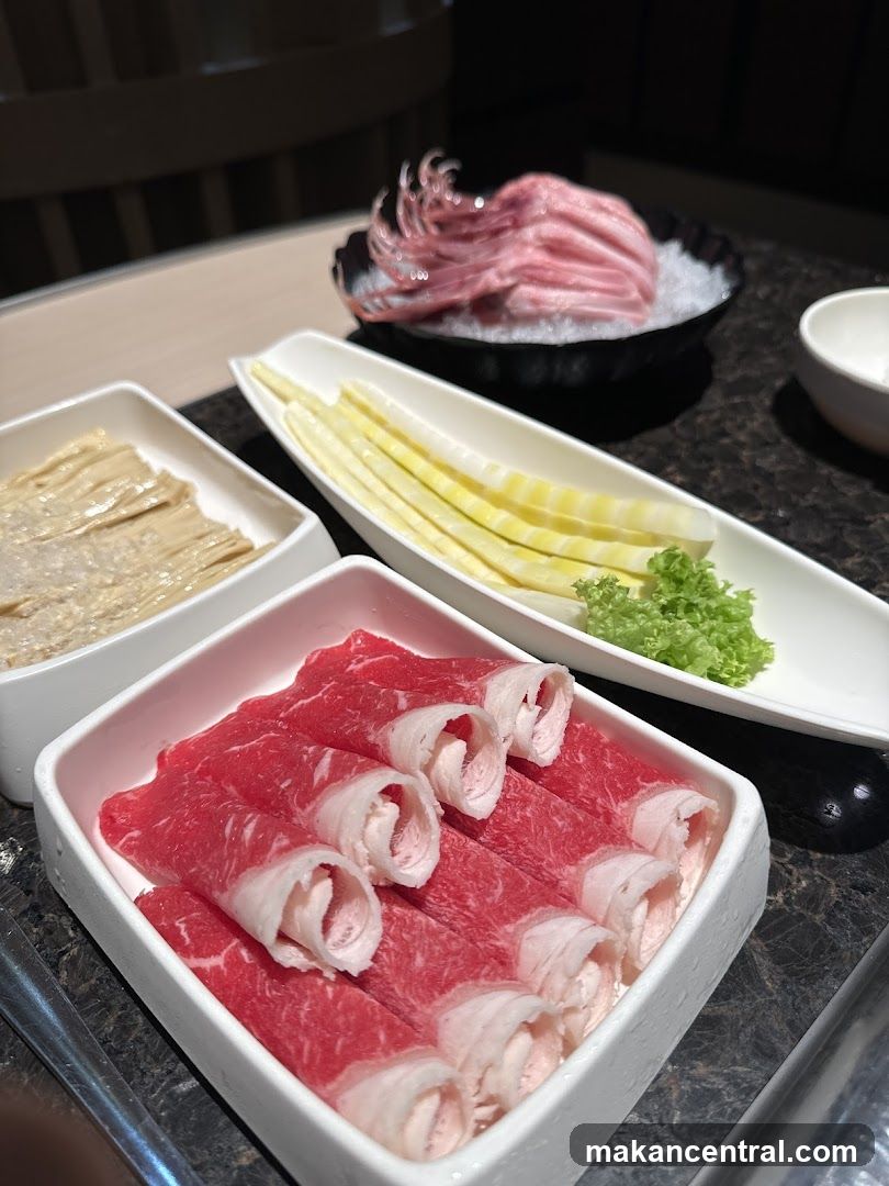 Hot Pot Ingredients Display