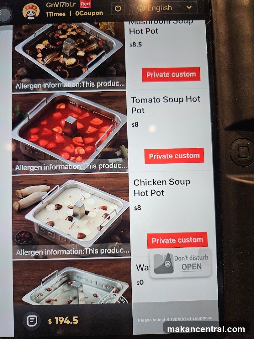 Hot Pot Soup Selections