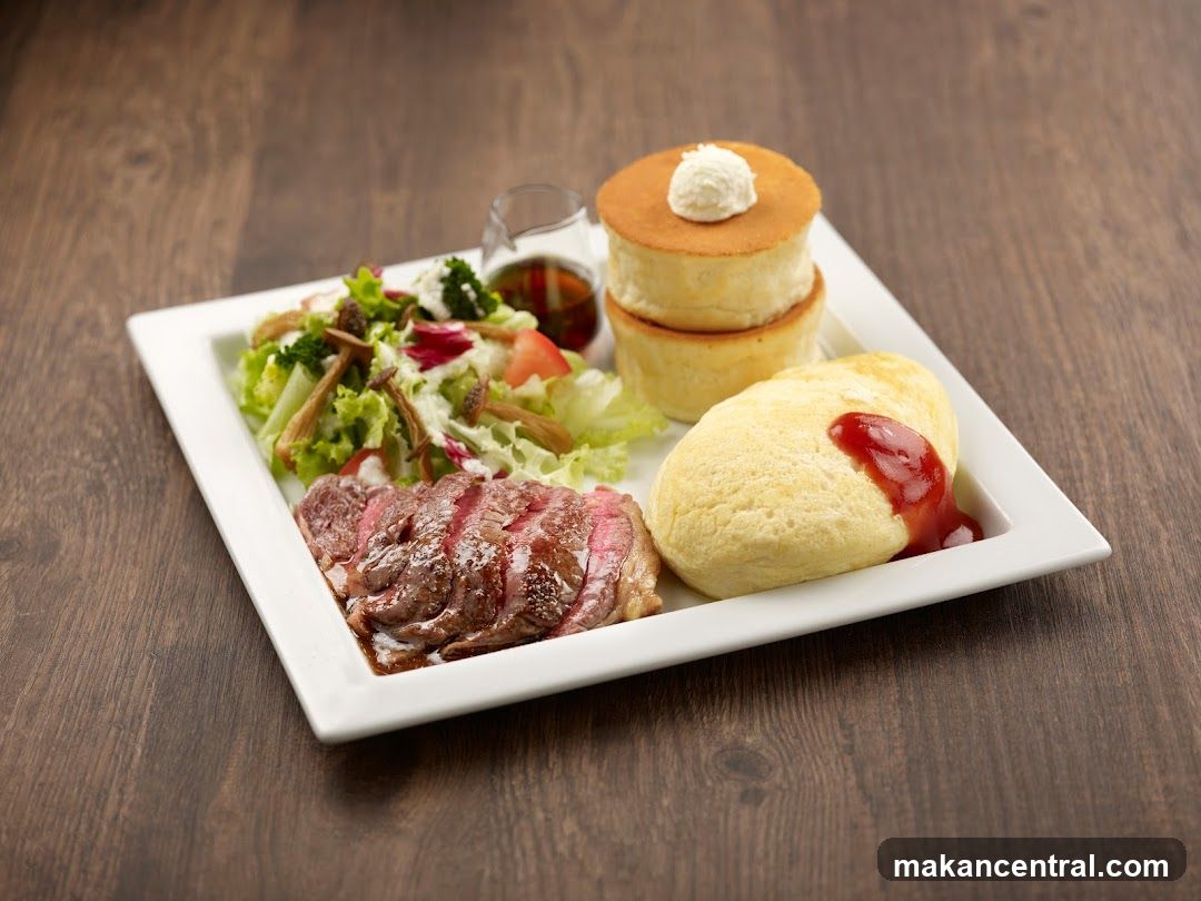 Food Plate on Wooden Surface