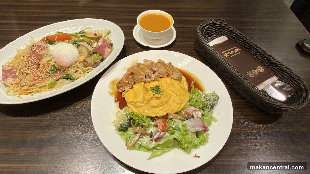 Dining Table with Food Items
