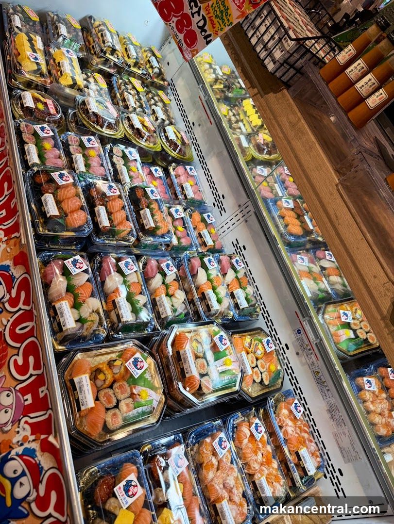 Sushi Display in Refrigerated Section