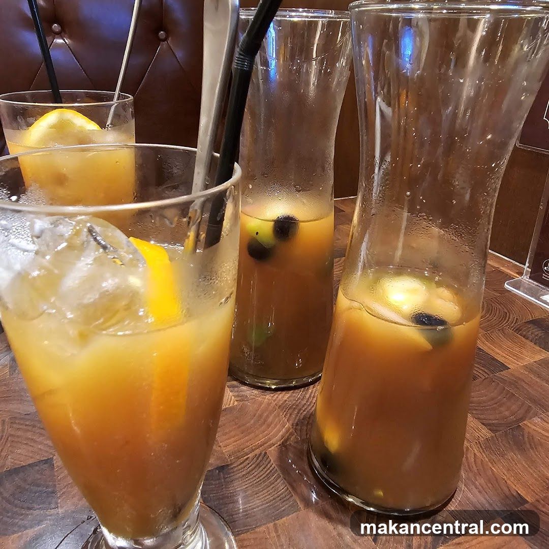 Drinks on wooden table