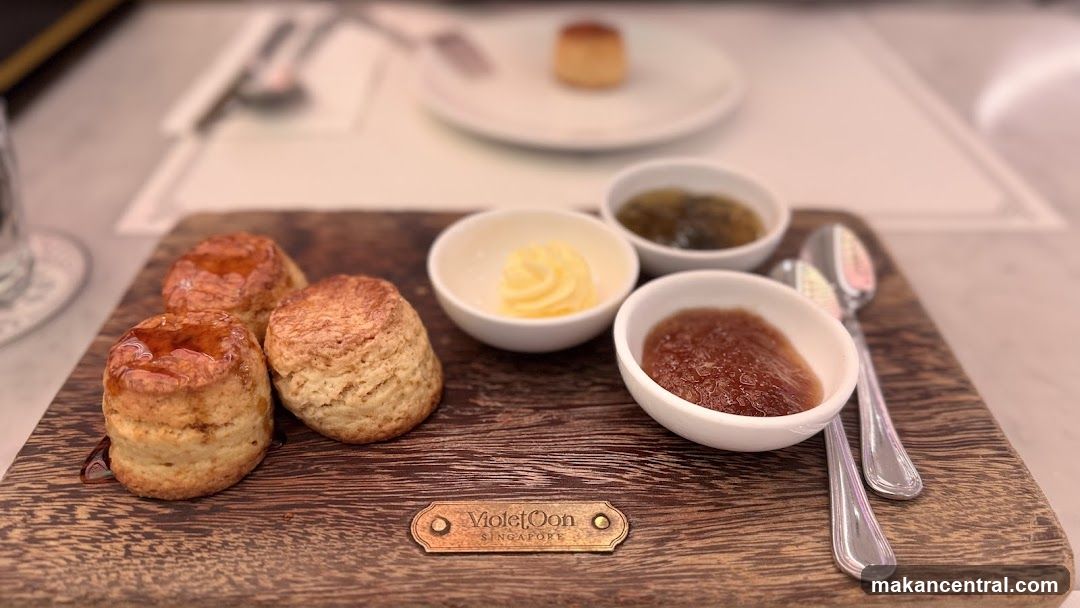 Scone and Jam Plate at Violet Oon