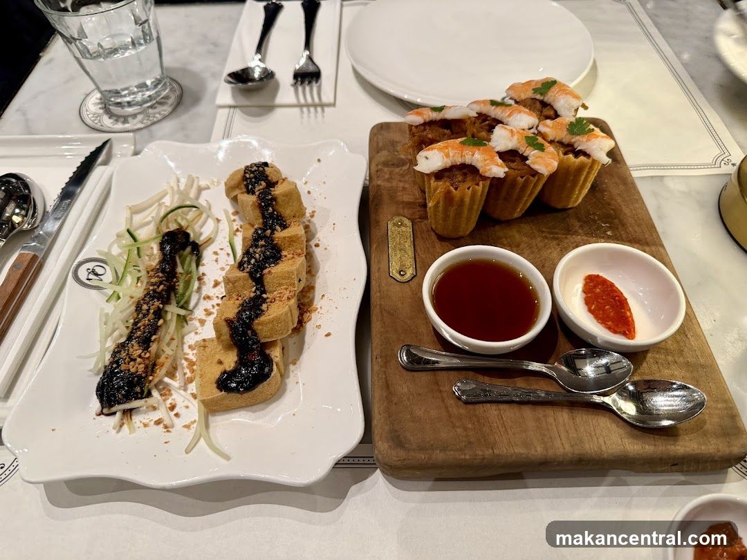 Dining Table with Food Items