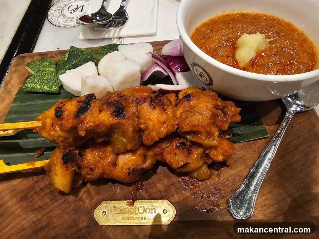 Sate with accompaniments