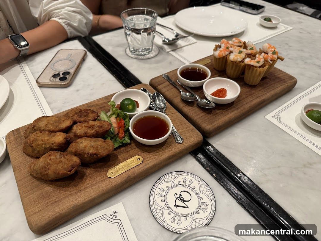 Dining Table with Food and Accessories