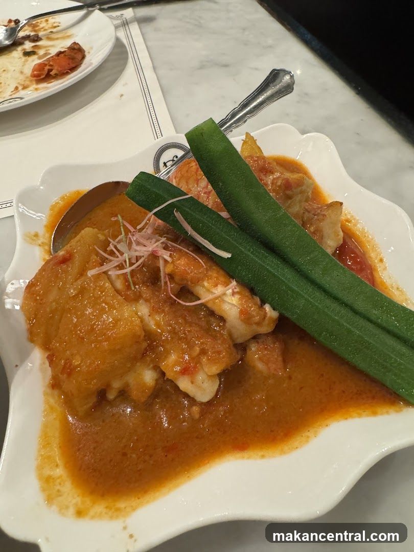 Dish served at dining table