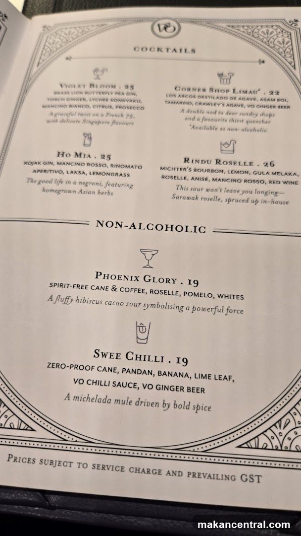 Cocktails Menu