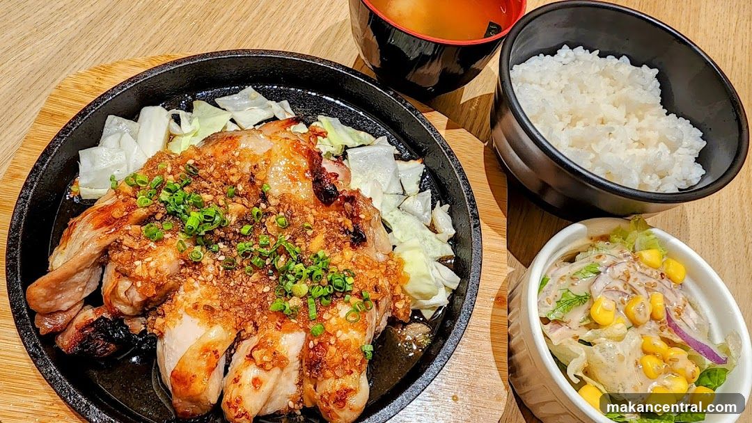 Food Plate with Rice and Side Dishes
