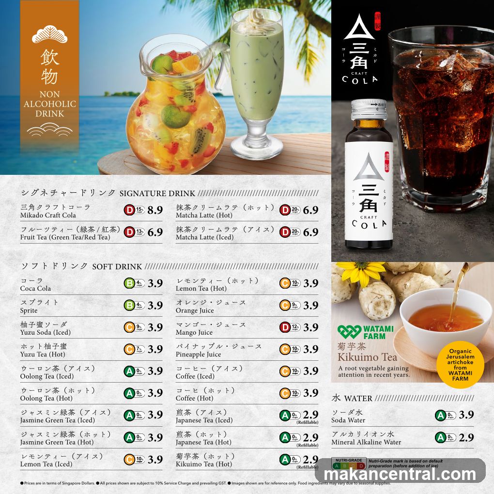 Non-Alcoholic Drink Menu
