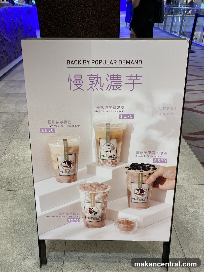 Promotional Poster for Taro Milk Tea Drinks