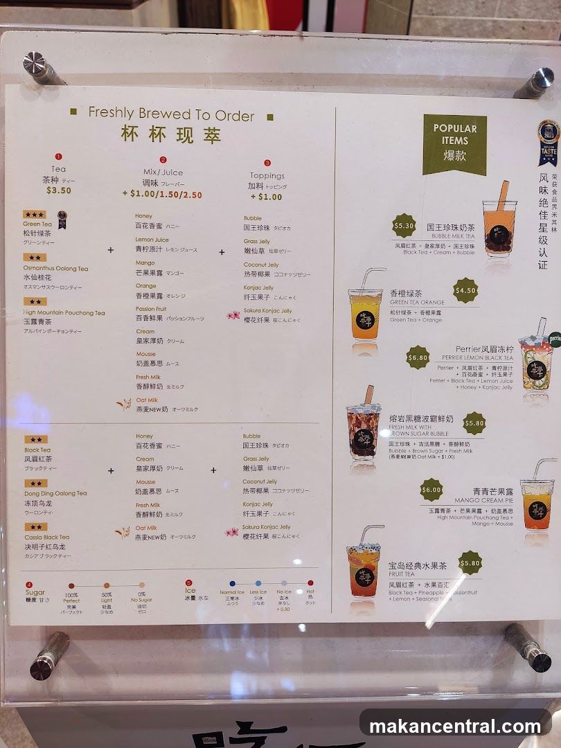 Tea Shop Menu Board