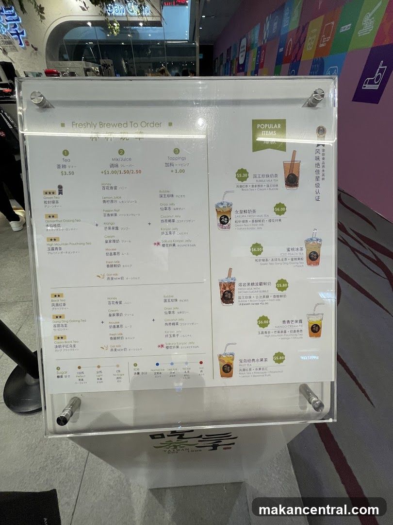 Tea Shop Menu Board