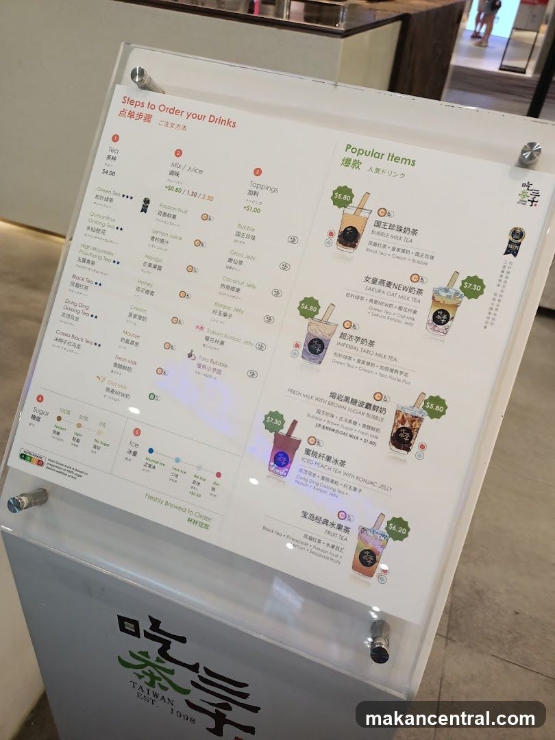 Chinatown Tea Menu Board