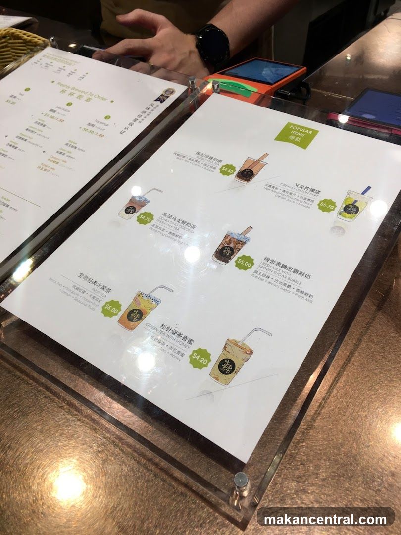 Boba Tea Menu