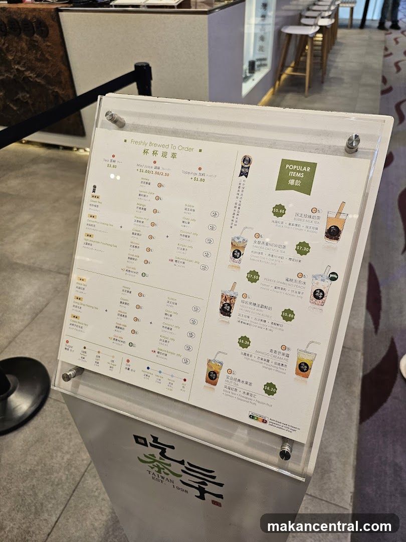 Tainy Tea Menu Board