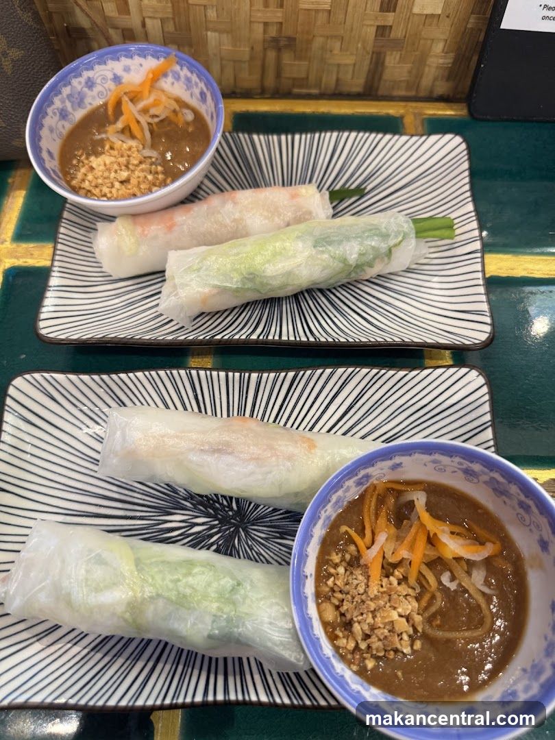 Vietnamese Spring Rolls with Peanut Sauce