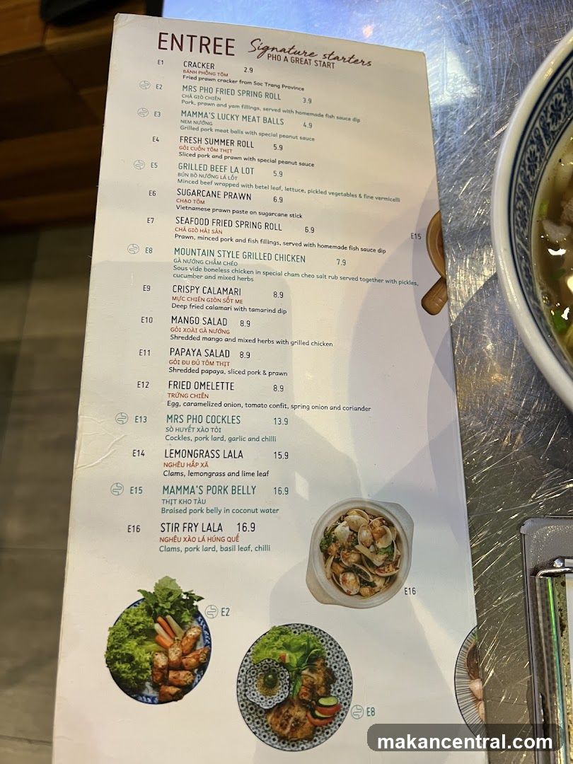 Entrée Menu