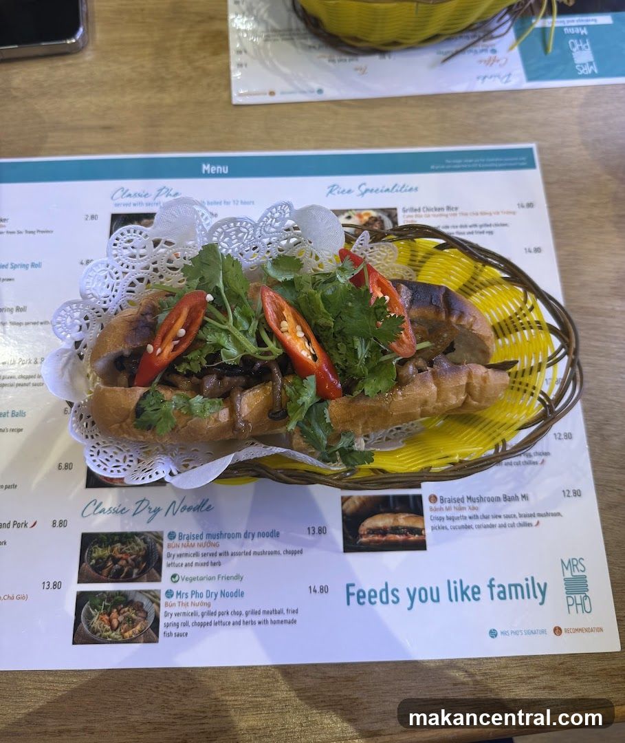 Food served with menu