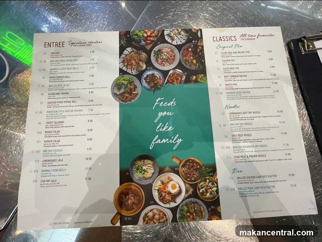 Pho A Great Start Menu
