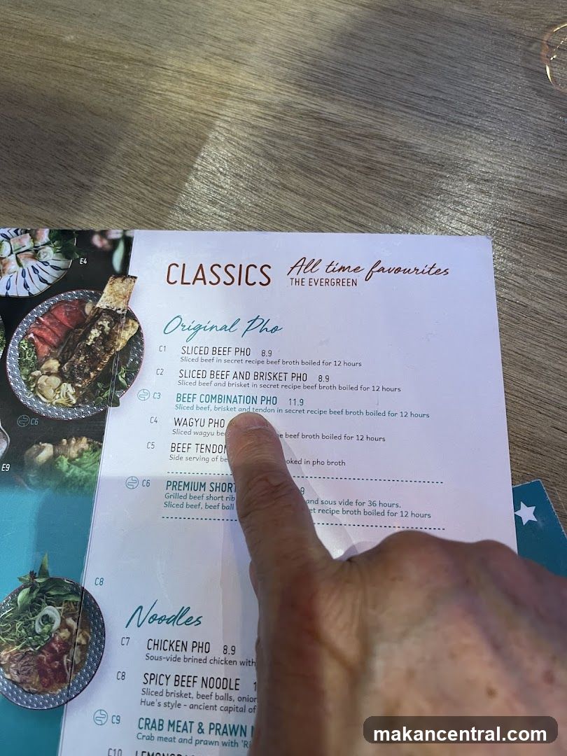 The Evergreen Classics Menu