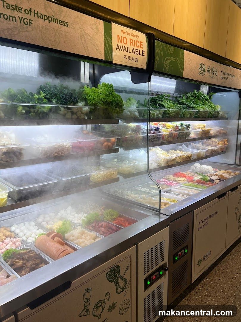 Food display counter at a restaurant