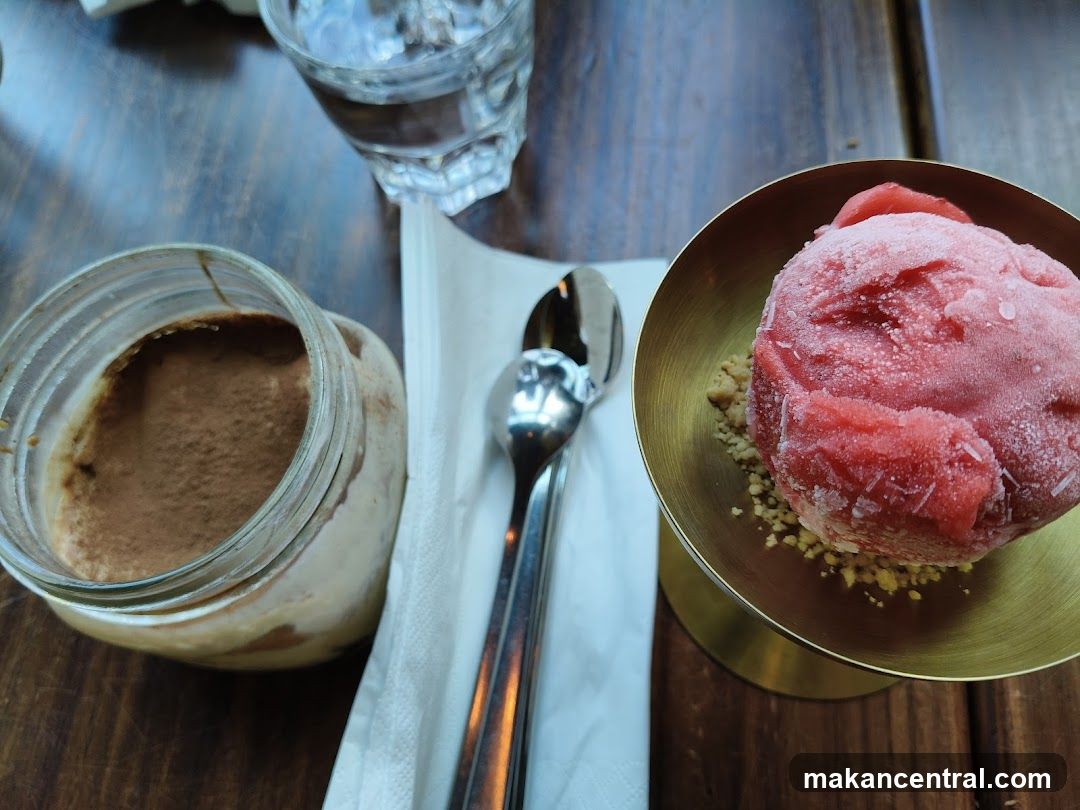 Dessert Plate and Jar on Wooden Table