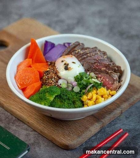 Bowl of Food on Wooden Board