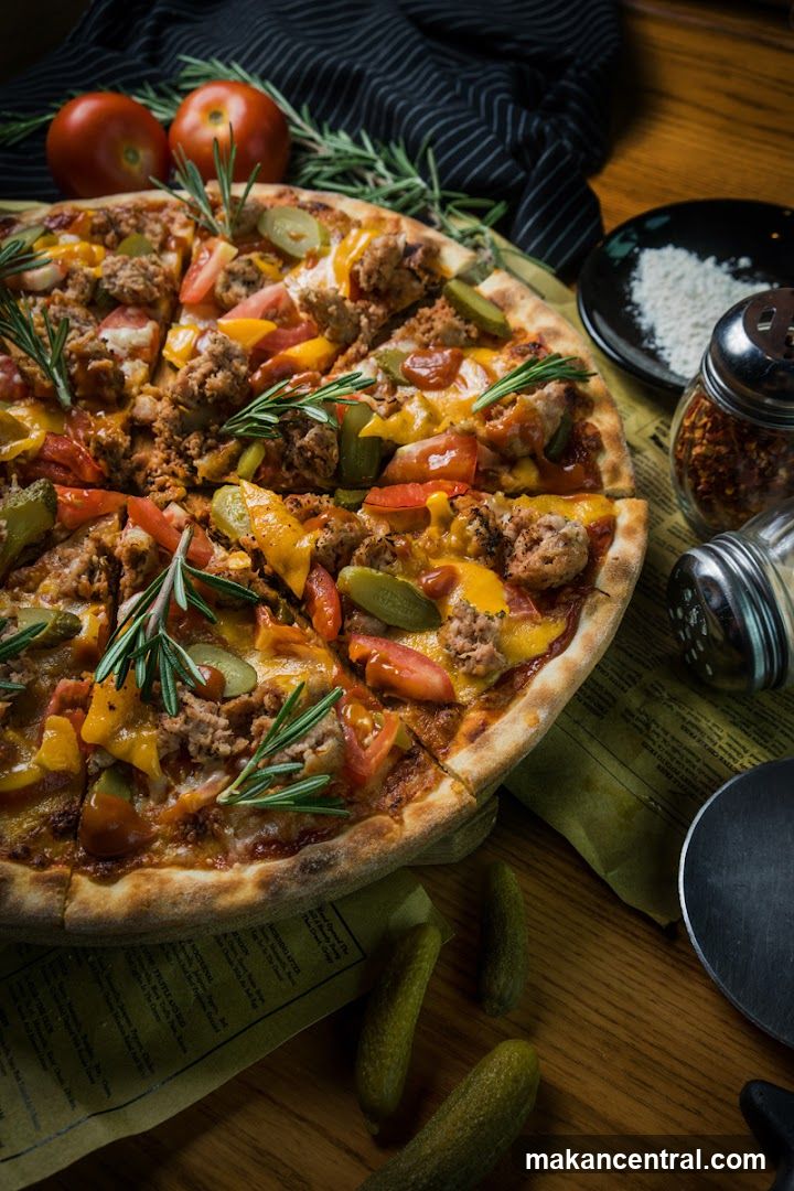 Pizza with toppings