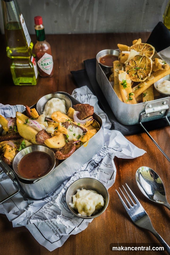 Food Presentation on Wooden Table