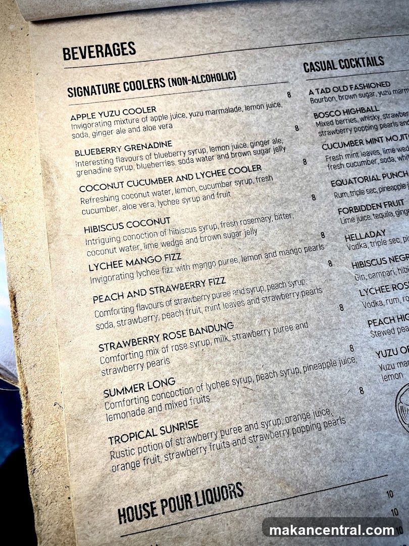 Beverages Menu