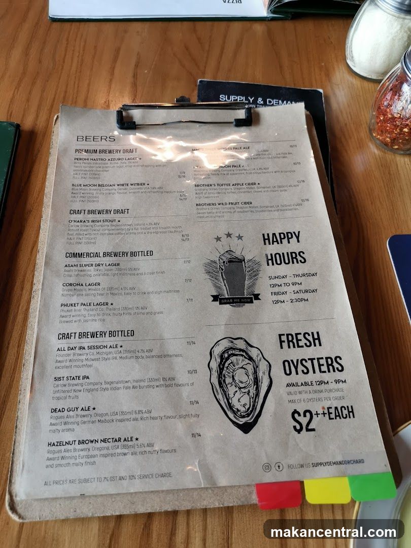 Restaurant Menu on Clipboard