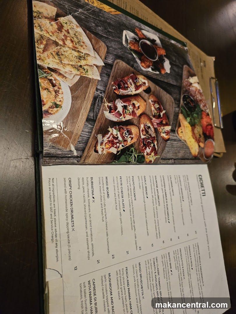 Cichetti Menu Page