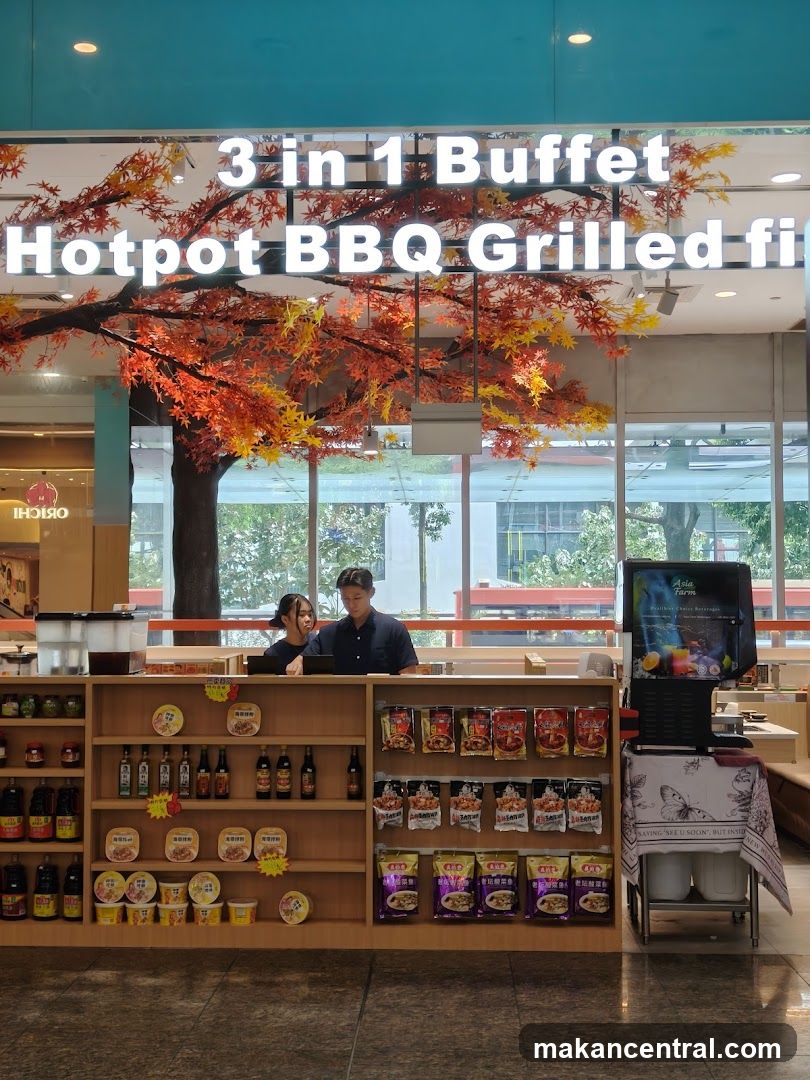Restaurant Interior with 3 in 1 Buffet Signage
