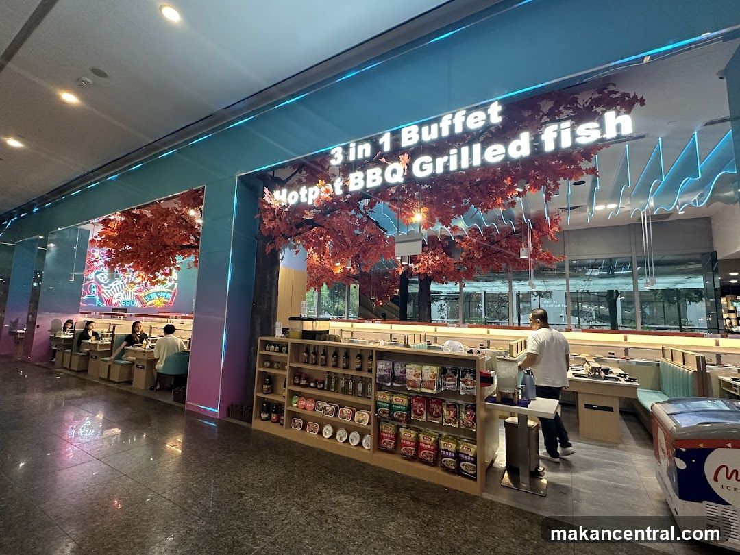 Restaurant Interior with Buffet Signage