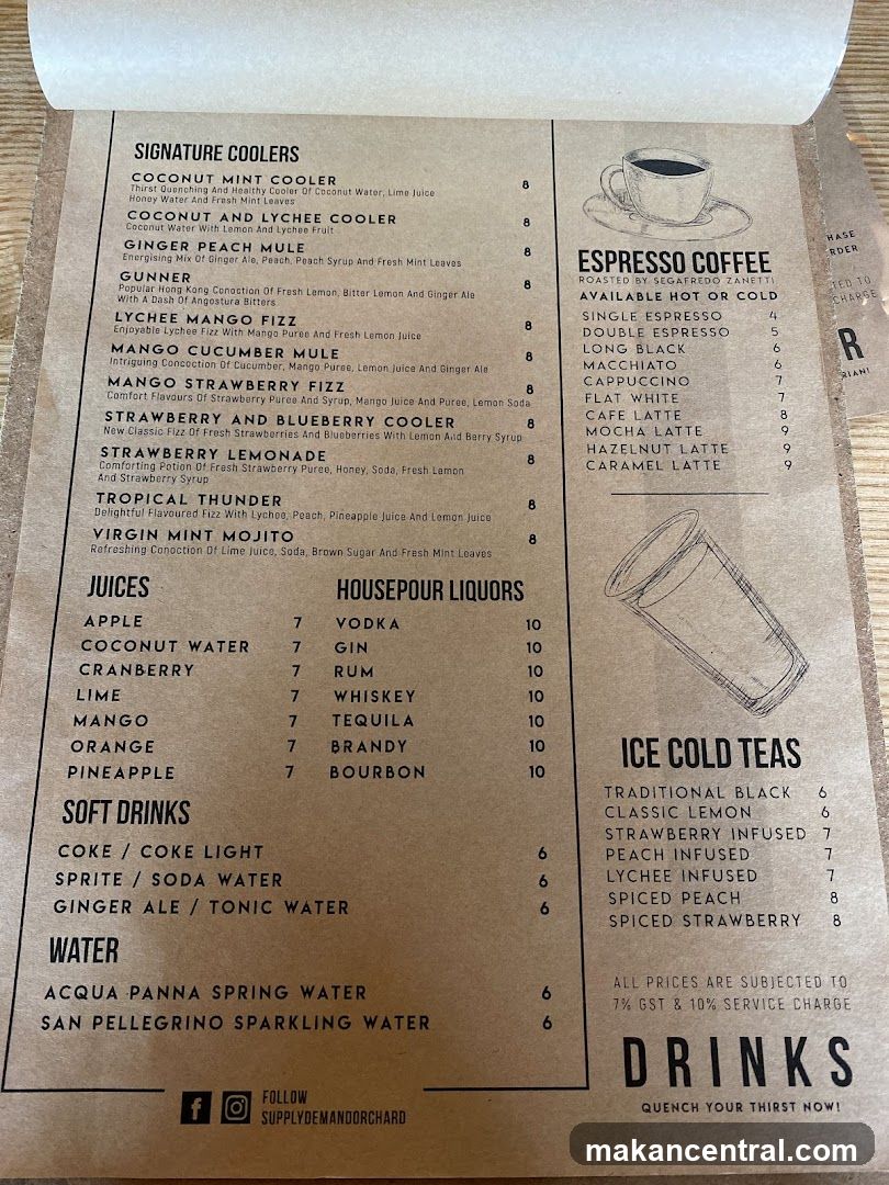 Drinks Menu