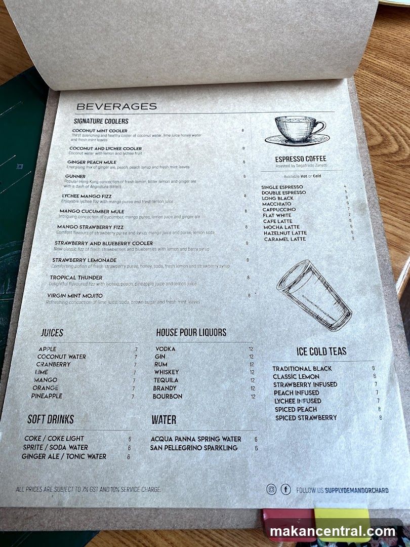 Beverages Menu
