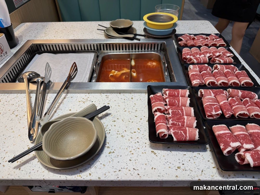 Hot Pot Dining Setup