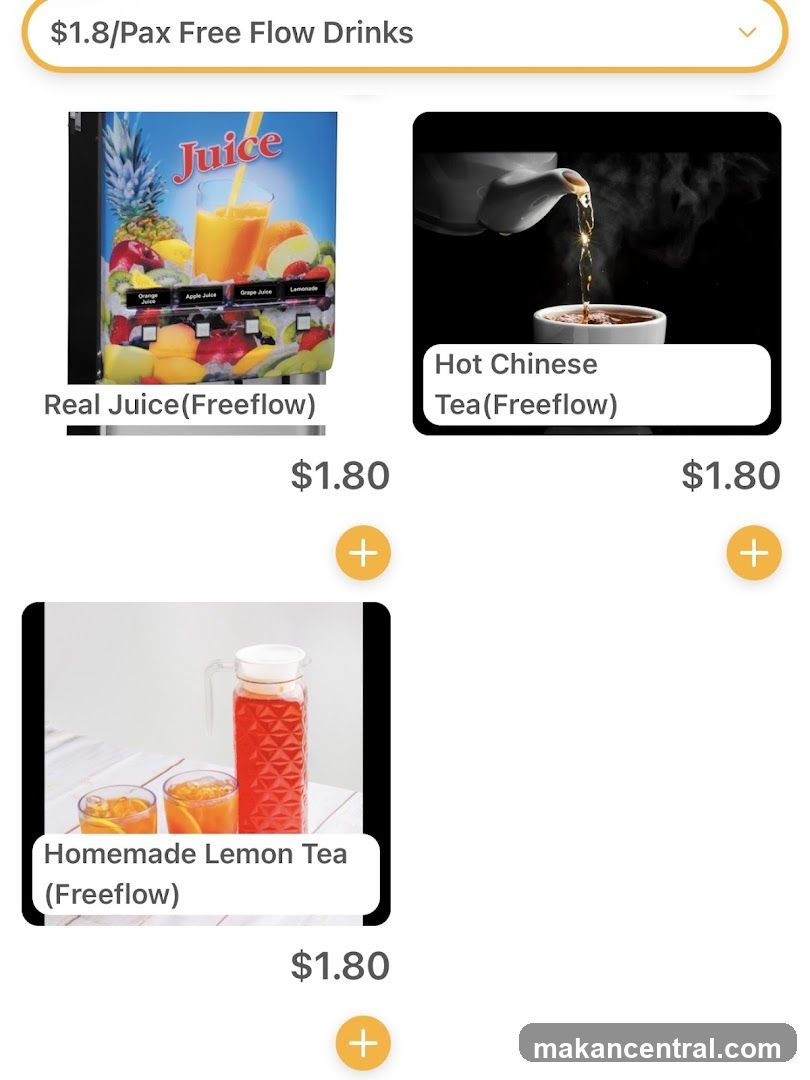Free Flow Drinks Selection