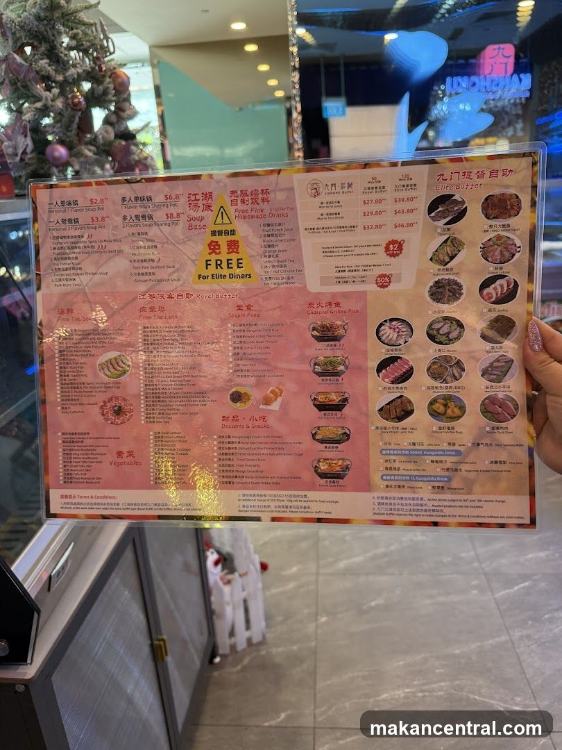 Restaurant Menu Held by Customer