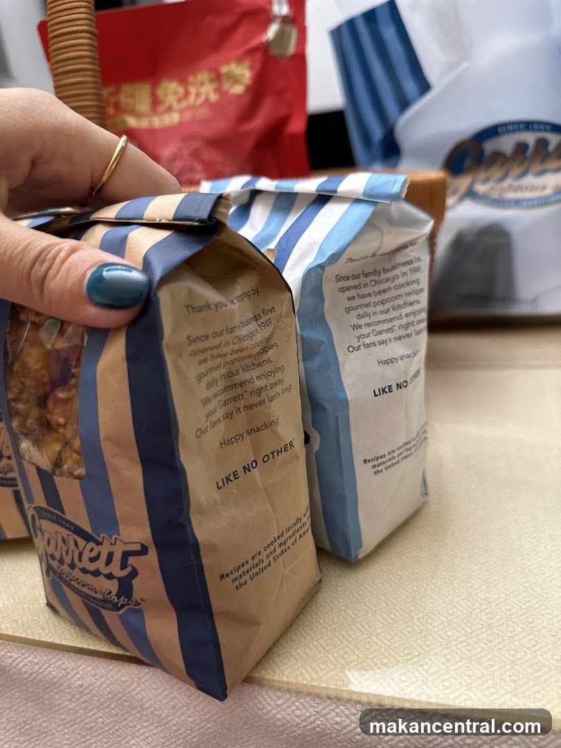 Garrett's Gourmet Popcorn Shop Product Packaging