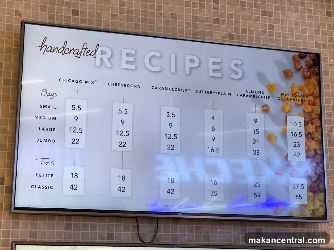 Handcrafted Recipes Price List