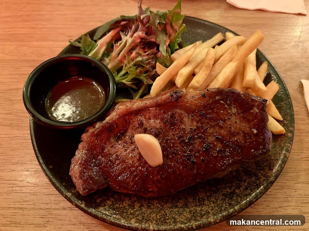 Steak Plate with Fries and Salad