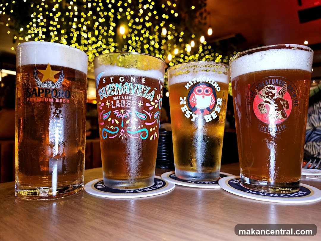 Beer Glasses on Table