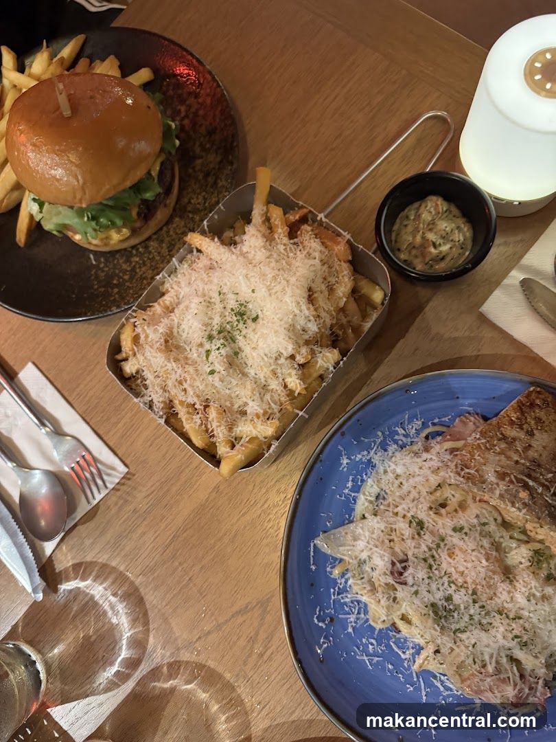 Dining Table with Food Items