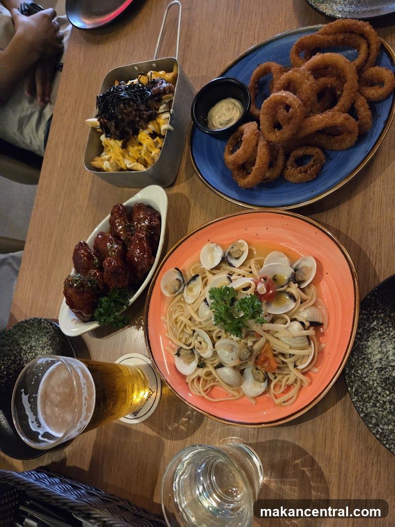 Dining Table with Food Items