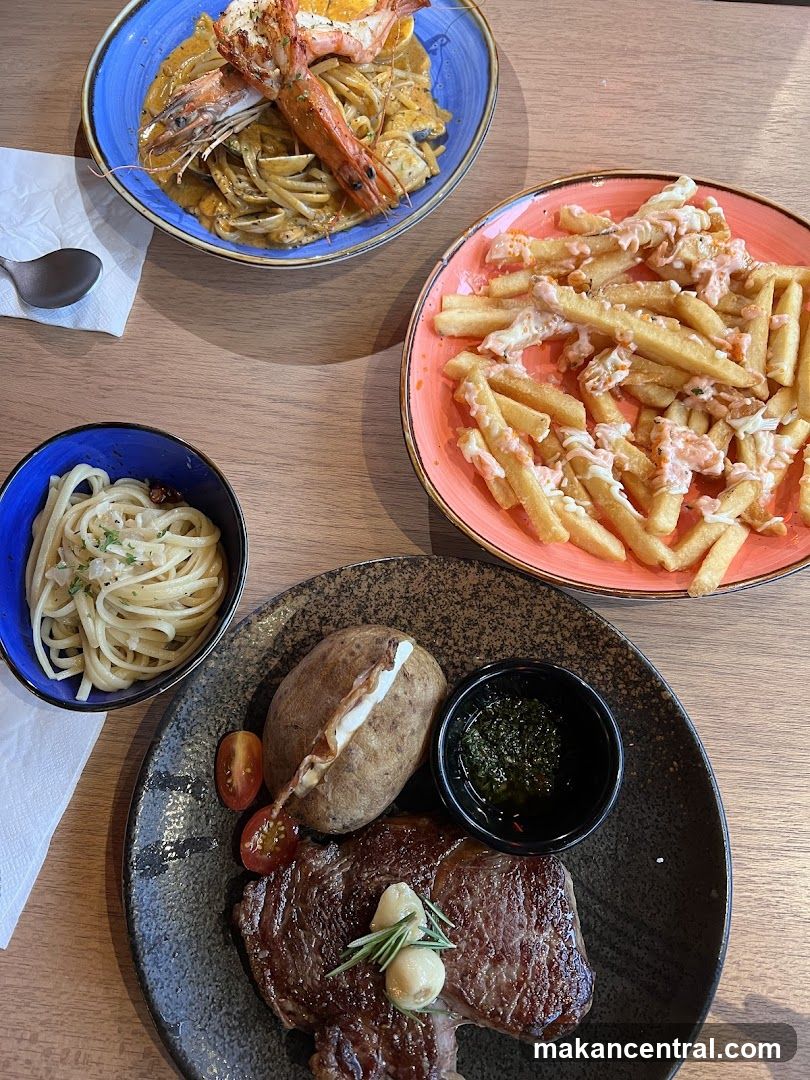 Restaurant Table with Food